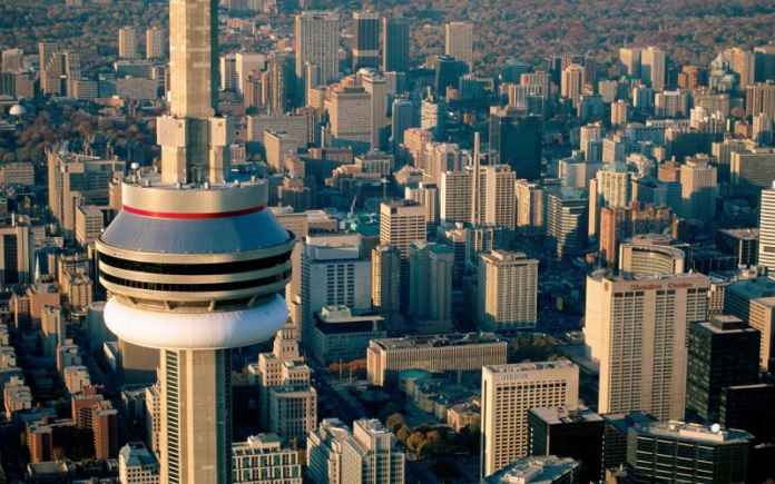 Aerial View of the CN Tower