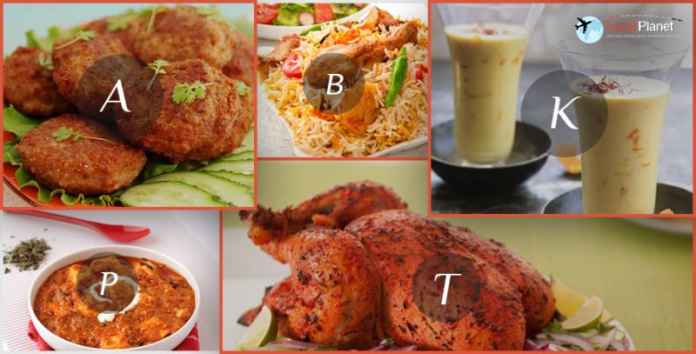 Indian food alphabet