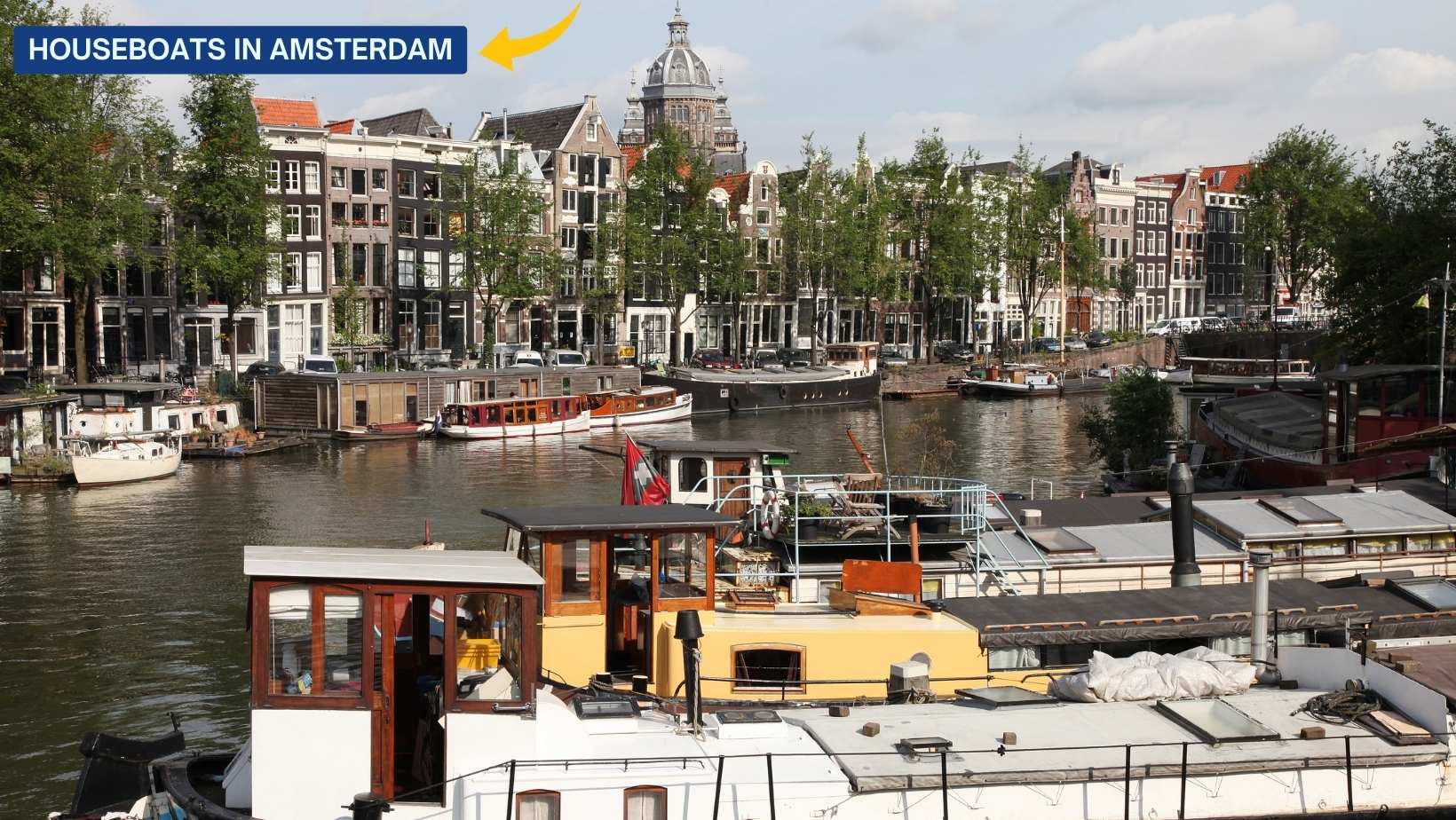 Houseboats-in-Amsterdam